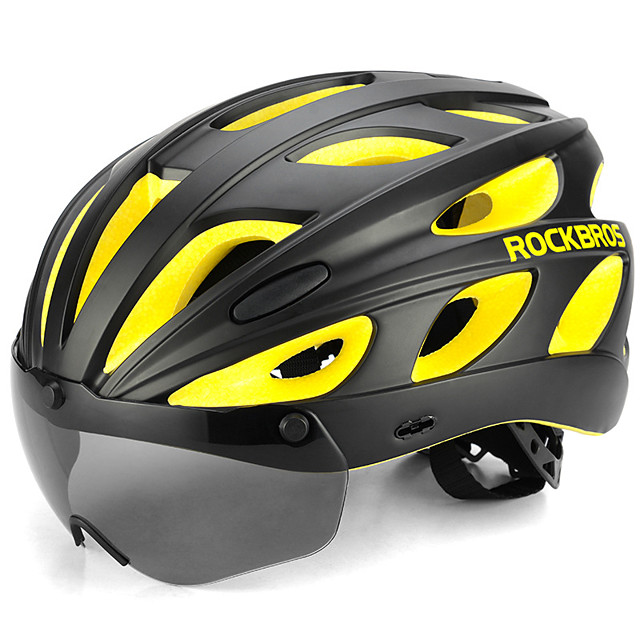 yellow mountain bike helmet