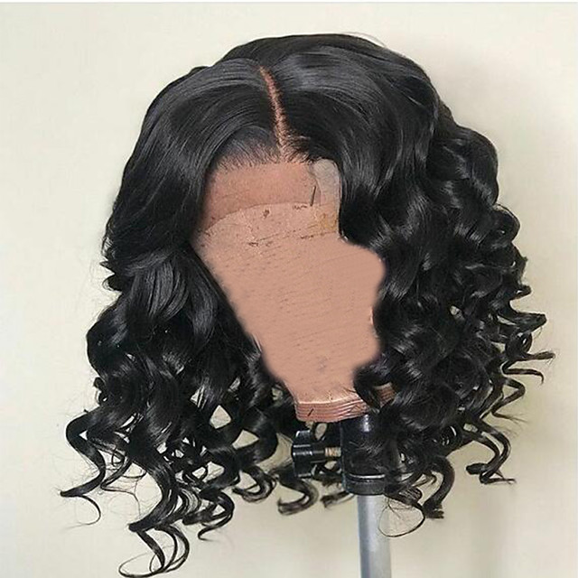 Naturalnye Volosy Lenta Speredi Parik Strizhka Bob Korotkij Bob Stil Brazilskie Volosy Kudryavyj Volnistyj Chernyj Parik 130 Plotnost Volos Prirodnye Volosy 100 Ruchnaya Rabota 7244639 2020 109 99