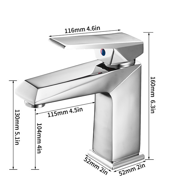 Baño grifo del fregadero - Sencilla Galvanizado / Negro Lavabo Sola