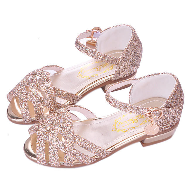 rose gold flower girl shoes