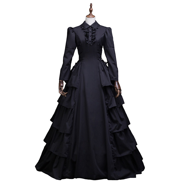 Princess Maria Antonietta Floral Style Rococo Victorian Renaissance Vacation Dress Dress Party Costume Masquerade Prom Dress Women S Costume Black Vintage Cosplay Christmas Halloween Party Evening 21 86