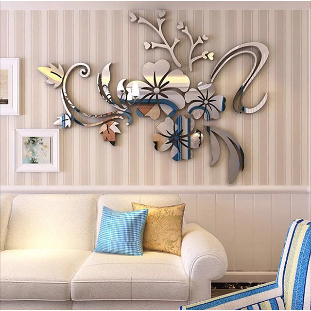 Decorative Wall Stickers 3d Wall Stickers Mirror Wall Stickers Arabesque 3d Bedroom Indoor Removable 7354325 2021 17 12