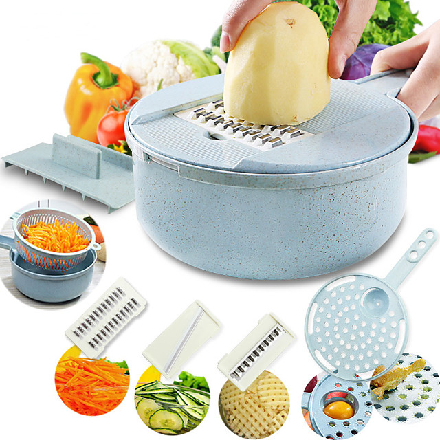 Mandolina Rebanadora Cortadora De Verduras Peladora De Patatas Zanahoria Rallador Con Colador Cortador De Verduras 8 En 1 Accesorios De Cocina 7323409 2021 24 02