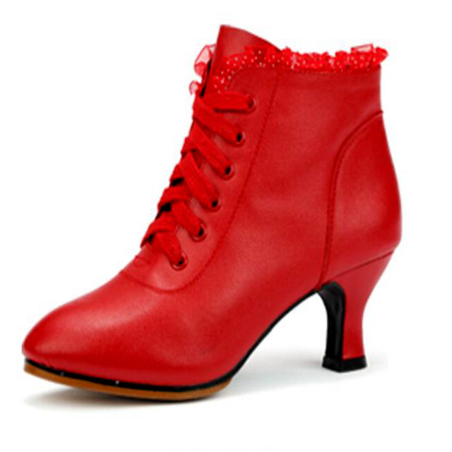 red dance boots