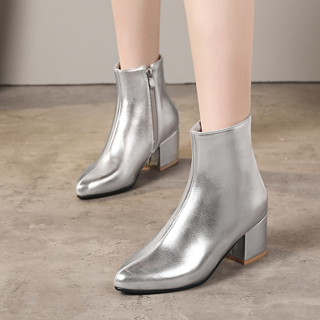 mid calf block heel boots