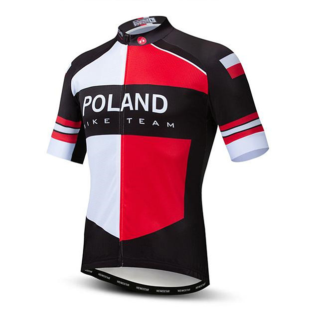 red white cycling jersey