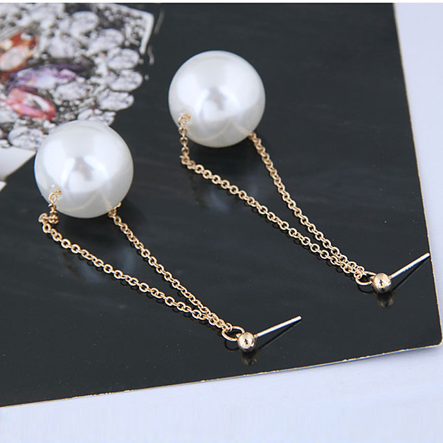 Anniversary Great Birthday Dangle Tahitian Pearl Earrings on Gold Plated Chain Elegant Yet Casual Earrings All Occasion Gift.