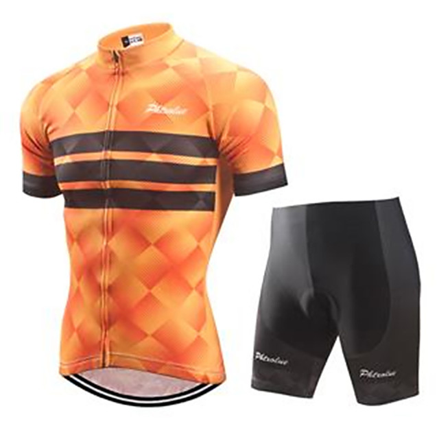black orange cycling jersey