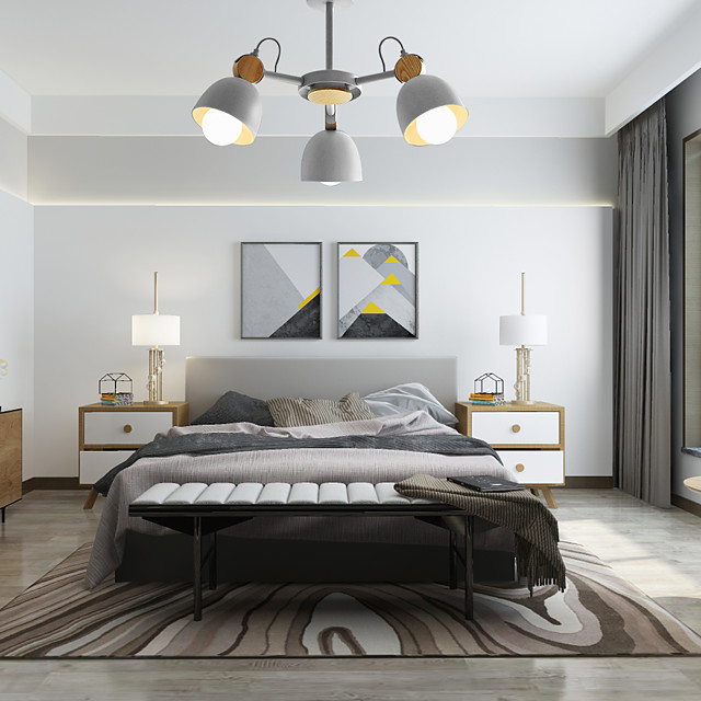 Moderna y sencilla luz de techo semi empotrada 3 luces candelabro