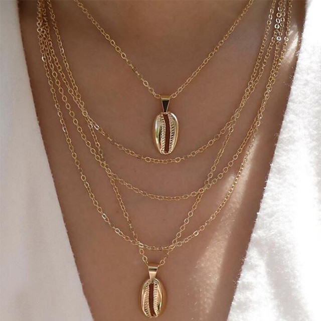 Women S Necklace Layered Necklace Chrome Gold 54 Cm Necklace Jewelry 1pc For Daily Holiday School Street Festival 21 9