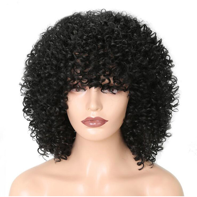 medium afro curly wig