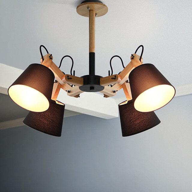 Colgante nórdico simple luz araña sputnik 4 luces lámpara de techo