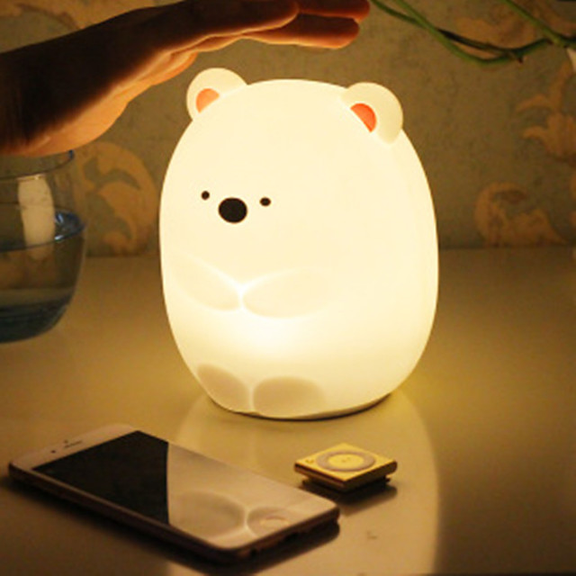 Animal Cartoon Shaped LED Lamp USB Baby Children Bedside Sleeping Night Light