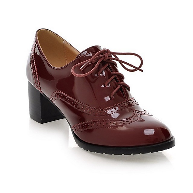 brogue block heel