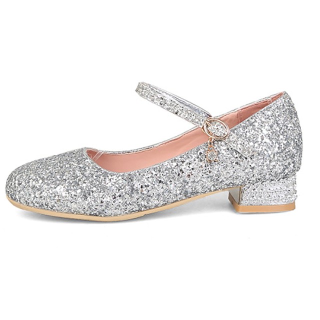 flower girl dress shoes silver