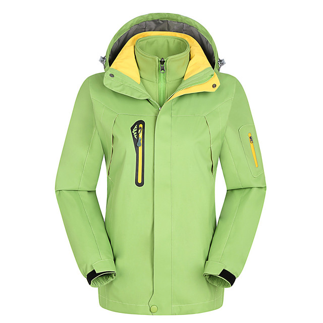 Women's Hiking Jacket Winter Outdoor Solid Color Waterproof Windproof ...