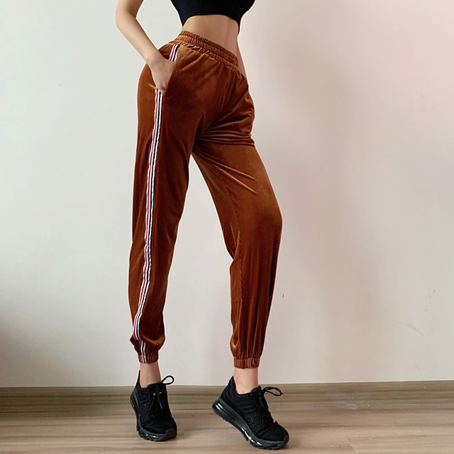 women's track pants with stripe