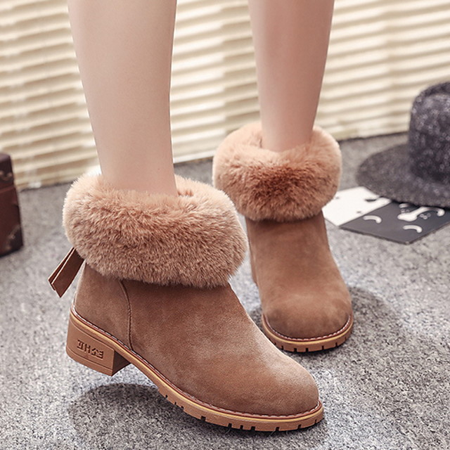 low heel suede ankle boots