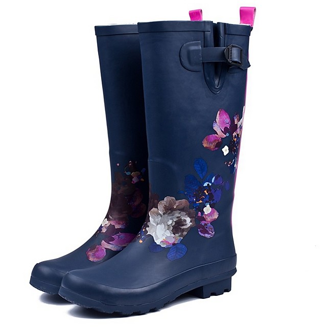 dark blue rain boots