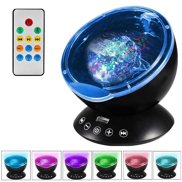 1 Piezas Versión Mejorada Control Remoto Lámpara De Proyección Colorida Onda Luz De Sueño Multifunción Cielo Océano Estrella Proyector Lámpara Lámparas 7915543 2021 34 14