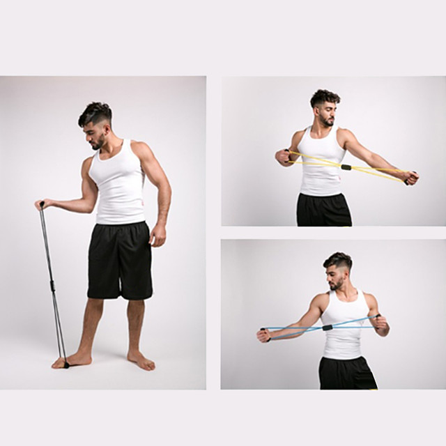 Hot Yoga Fitness Resistance 8 Word Chest Expander Rope Hot Yoga Fitness Resistance 8 Word Chest Expander Rope