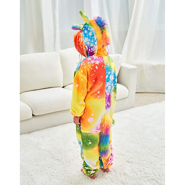 Kid's Kigurumi Pajamas Unicorn Flying Horse Onesie Pajamas Flannel
