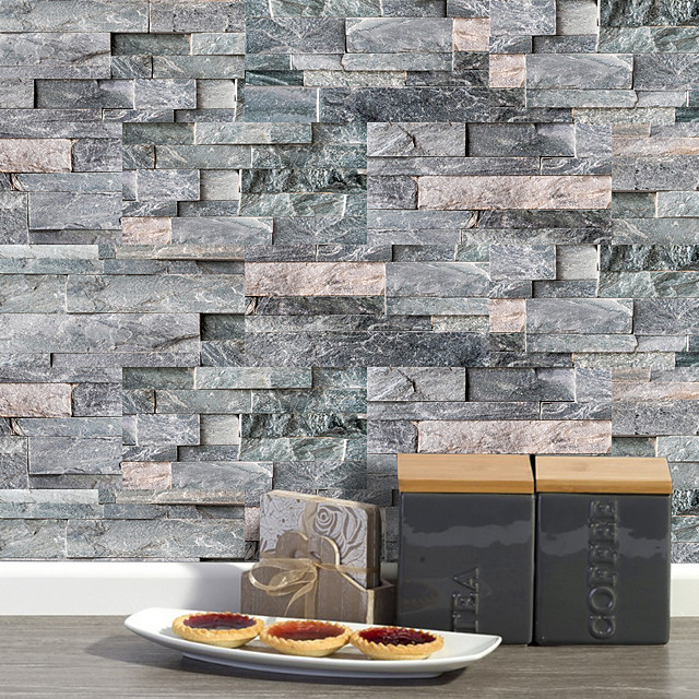 45*100cm Effect House Brick Wall Slate Stone Vinyl Paste Wall Self-Adhesive