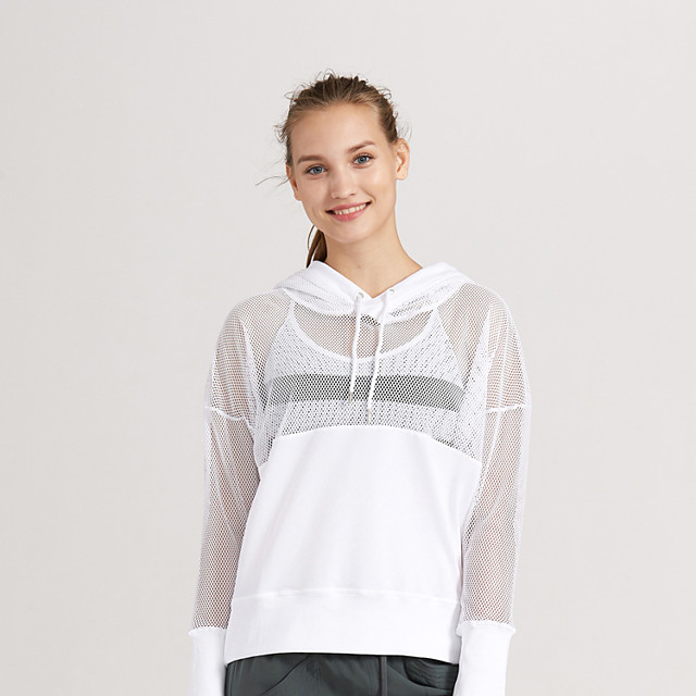 mesh workout hoodie