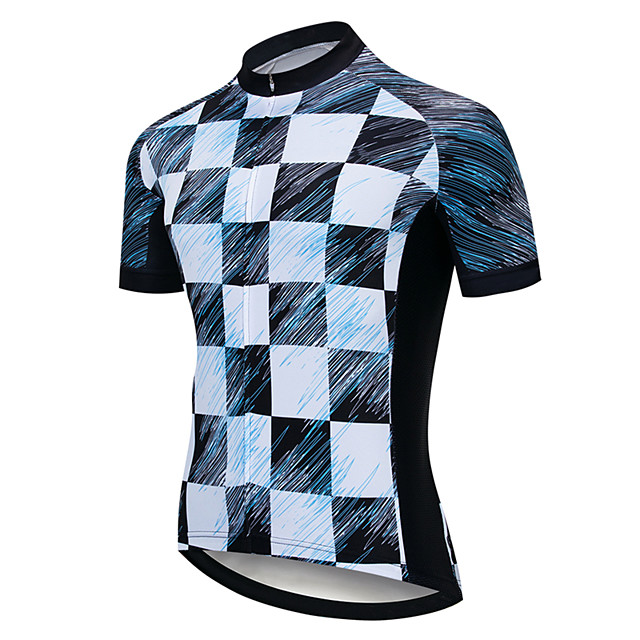 checkered cycling jersey