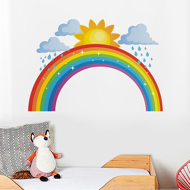 regenboog stilleven muurstickers vliegtuig muurstickers decoratieve