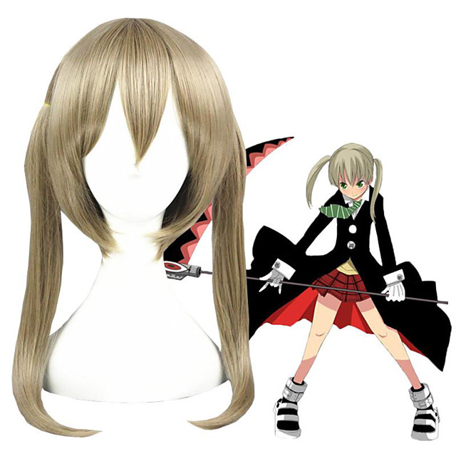 Cosplay Costume Wig Cosplay Wig Maka Albarn Soul Eater Straight Cosplay With 2 Ponytails With Bangs Wig Long Blonde Synthetic Hair 18 Inch Women S Anime Cosplay Lovely Blonde 8060034 2021 10 39