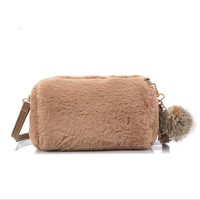 faux fur crossbody bag