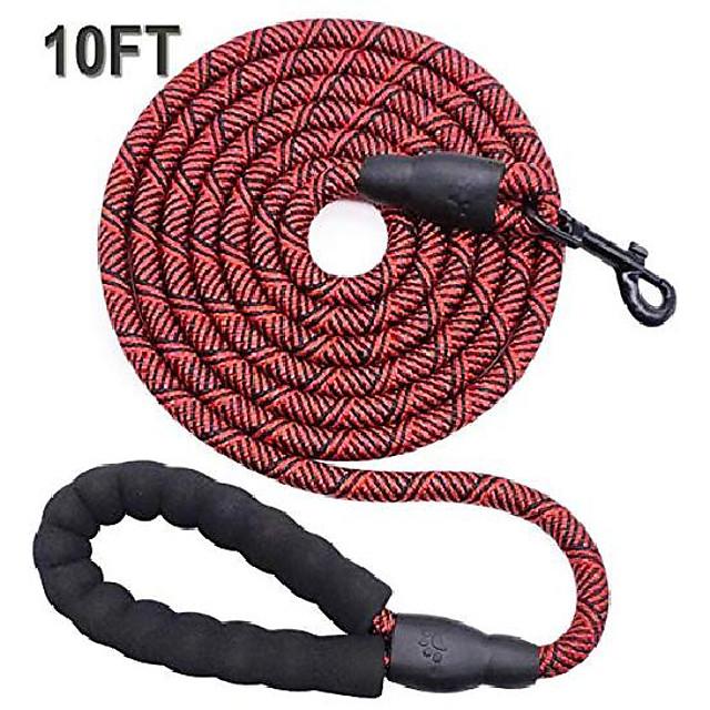 rope dog leash with padded handle