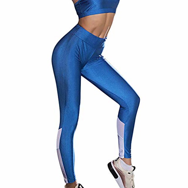 yoga pants with pockets extra soft leggings with pockets for women non  see-through high waist workout leggings blue 8119098 2020 – $15.74