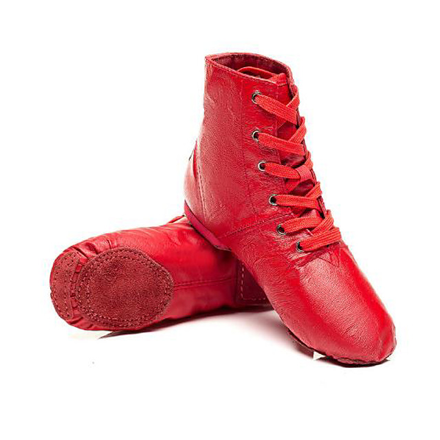 red jazz boots