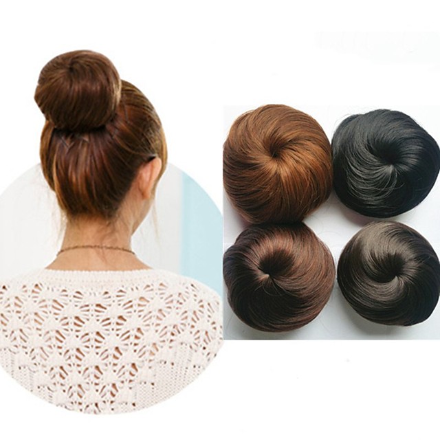 Human Hair Lace Wig Hair Bun Women Easy dressing Lovely Drawstring