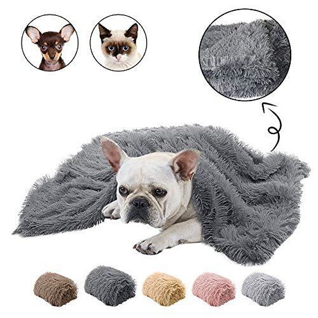 luxury velvet fluffy dog blanket, extra soft and warm sherpa fleece pet ...