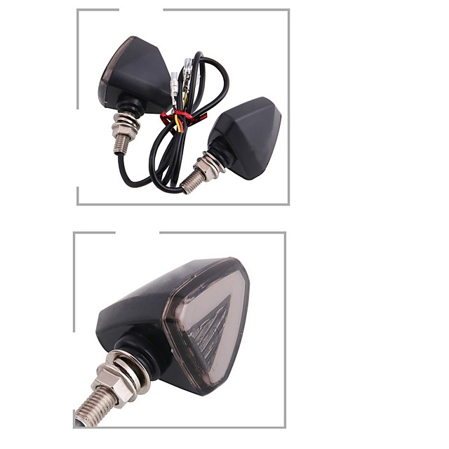 2er Pack Universal Motorrad Fahrrad Bernstein LED Blinker