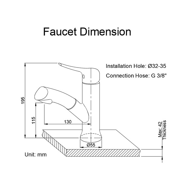 Execart grifo para lavabo con rociador extraíble grifo monomando para