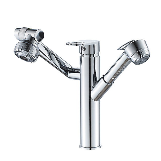 Bathroom Sink Faucet Rotatable / Pull out / Pullout Spray