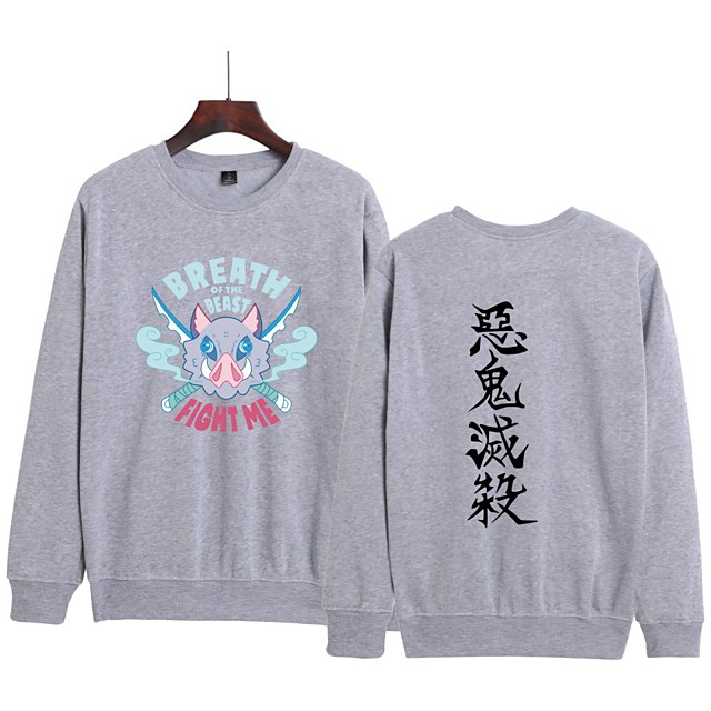 Inspired by Demon Slayer Hashibira Inosuke Hoodie Anime Polyester