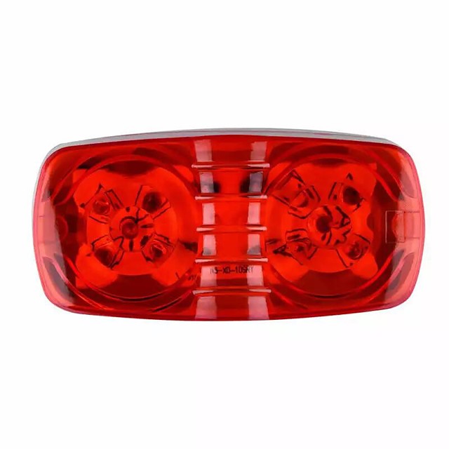 2 stks 12 v 4 w rood wit amber 10 leds zijmarkeringslicht voor trailer