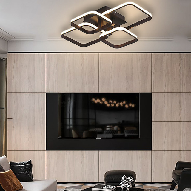 luz de techo led 58cm cuadrados formas geométricas estilo nórdico