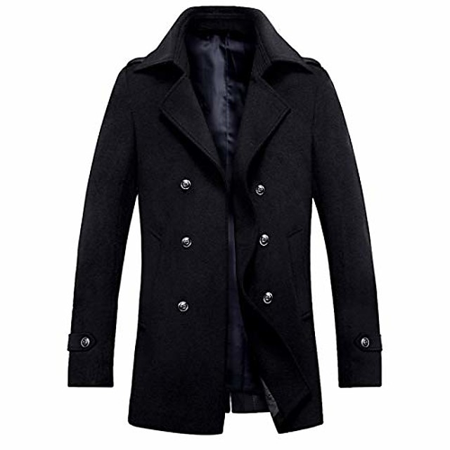 Heren Wollen Jas Thermische Erwten Jas Winter Trenchcoat Met Enkele Dubbele Rij Knopen 8212431 2021 95 27