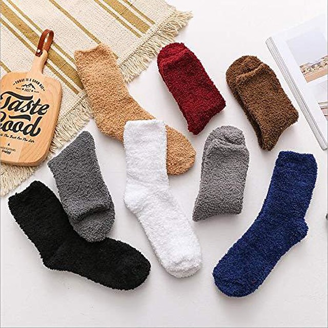 fuzzy socks for men youth winter warm fluffy fleece slipper socks thick ...