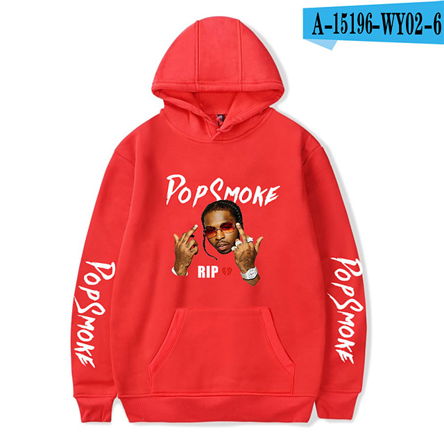 r.i.p pop smoke hoodie sweatshirts for fans men and women black hip hop ...