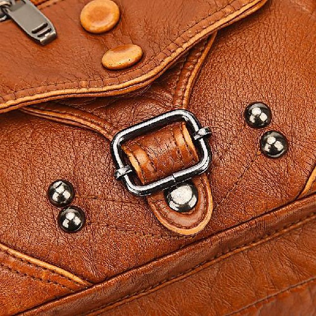 brown top handle bag