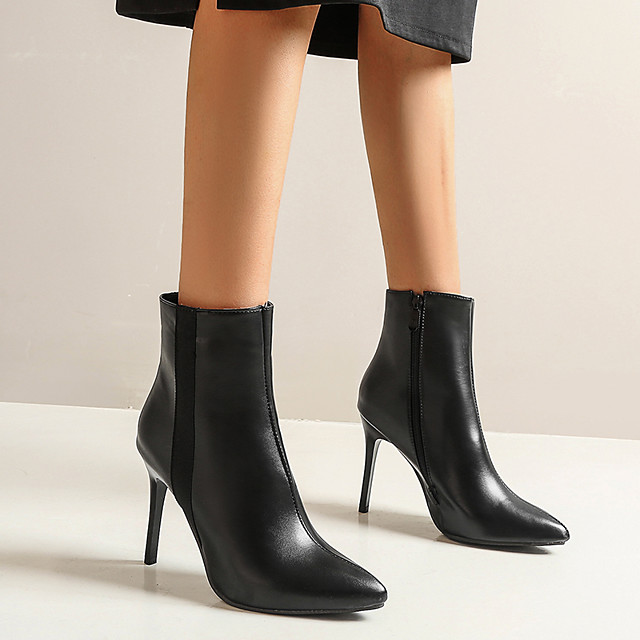 mid heel stiletto ankle boots