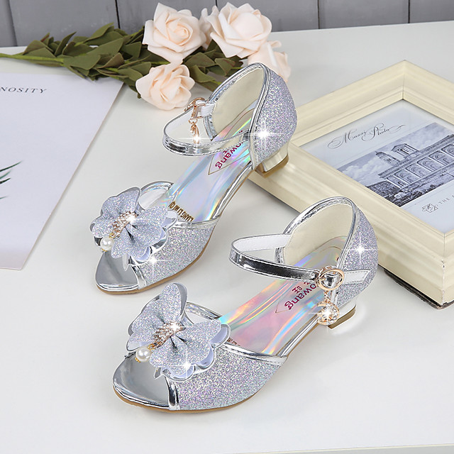 Girls' Heels Moccasin Flower Girl Shoes Princess Shoes Rubber PU Little ...