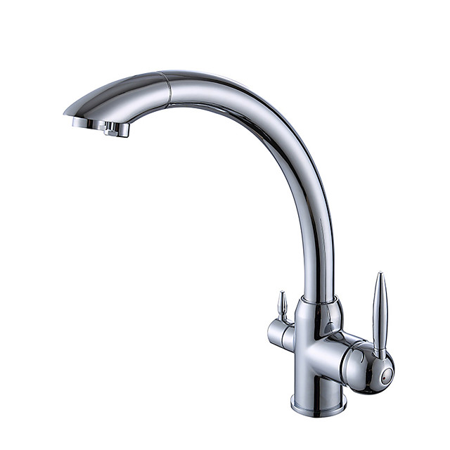 Küchenarmatur - zwei Griffe ein Loch galvanisiert Standard Standard